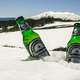 Cold Beer in the Mountain Snow