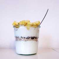 Cup of Yogurt topped with Pineapples