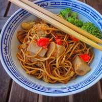 Delicious Noodles in a Bowl