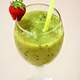 Green Fruit Smoothie with strawberry