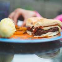 Hamburger and  Fries Food