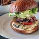 Hamburger on a plate