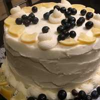 Lemon Cake with Blueberries