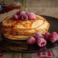 Pancakes with Raspberries breakfast