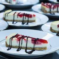 Pieces of Strawberry Cheesecake