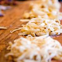 Piles of Noodles on the Table