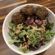 Salad with lentil meatballs