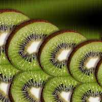 Several Slices of Fresh Kiwi