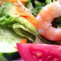 Shrimp in a salad