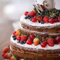 Strawberries on a Chocolate Cake