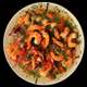 Tasty Shrimp soup in a bowl
