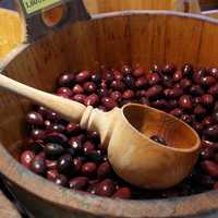 Wooden Spoon scooping out red beans