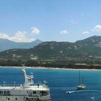 Panorama of the Bay of Calvi in Corsica, France