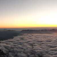 Panoramic from the top of Mont Blanc in the French Alps