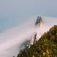 View near Mont Blanc of the French Alps