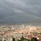 Rainbow over the cityscape of Marseille