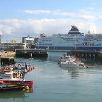 A Ferry in the port of Le Havre