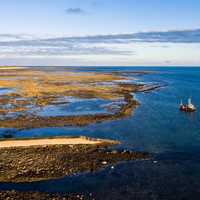 Coastal landscape and ocean in France