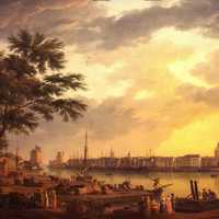 La Rochelle harbour in 1762 in France