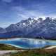 Lake and Mountain landscape in the Alps