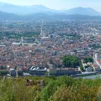 Pano Grenoble cityscape in France