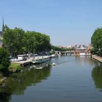 The River Somme from the Boulevard de Beauvillé in Amiens, France