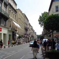 Rue de la République, the city's central boulevard in Avignon, France