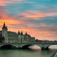 Bridge and Castle in Paris, France