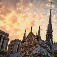 Cathedral and Palace in Paris, France