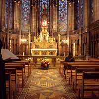 Inside the Notre Dame in Paris, France