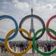 Olympic Rings around the Eiffel Tower