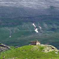 House high in the Pyrenees Mountains