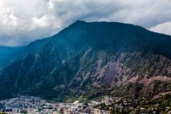 Landscape of the town of Andorre in the French Pyrenees 