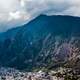 Landscape of the town of Andorre in the French Pyrenees 