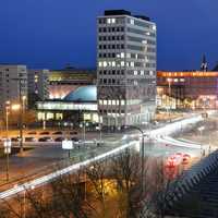 Lights and buildings in Berlin and Night