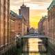 Buildings and Bridge on a Canal