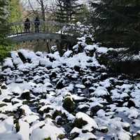 Devil's Bridge in the snowy landscape