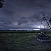 Night Landscape with clouds