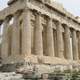 Side of the Parthenon in Athens, Greece