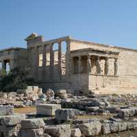 View of the Erechtheum in Athens