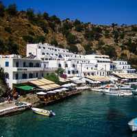 Crete, Harbour in Loutro, Greece