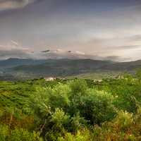 Great landscape with mountains in the distance on Crete.