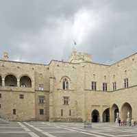 Cour palais grand maître Rhodes in Greece