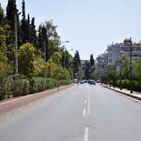 Dekelias Ave road in Nea Filadelfeia in Greece