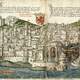 Depiction of Candia, 1487 in Heraklion, Greece