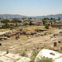  Excavation site towards Eleusis and the Saronic Gulf in Greece