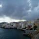 Heavy Clouds near the cliffs and coastline in Ermoupoli, Greece