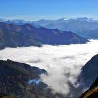 Mountain and Clouds landscape in Switzerland