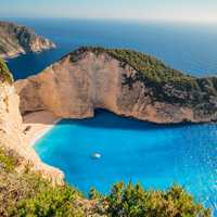 Ocean and coastal hills and cliffs