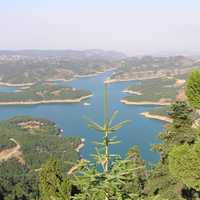 Plastiras' Lake, near the city in Karditsa, Greece